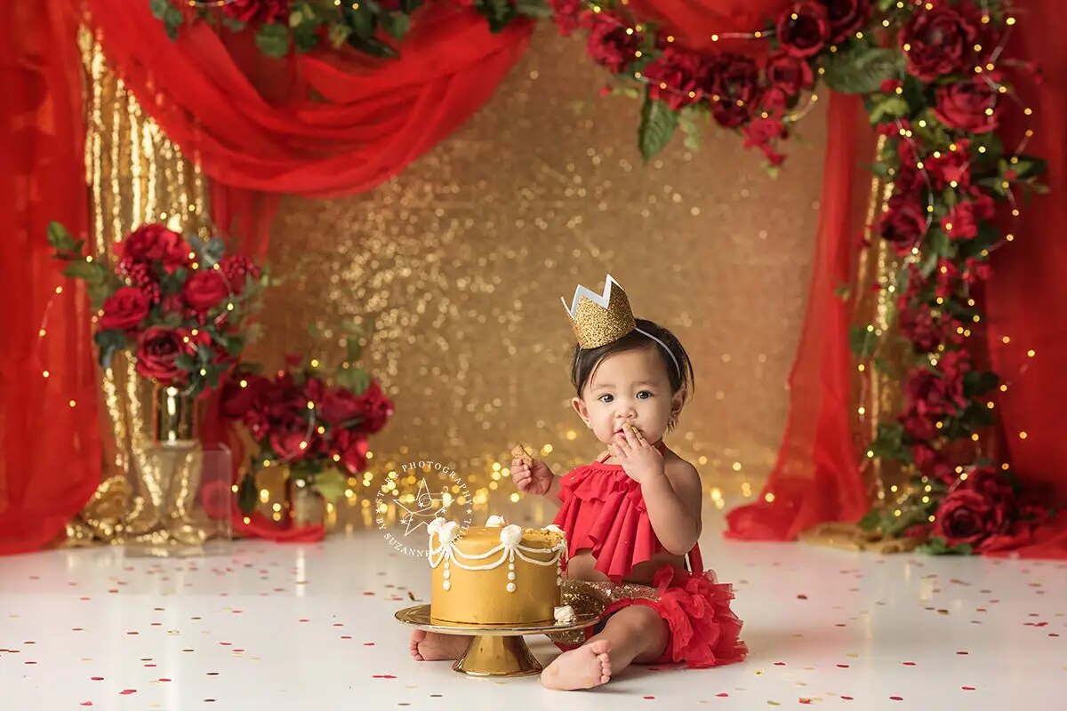 Rideau de Roses à venir, arrière-plan de photographie pour enfants filles, accessoires de photographie, gâteau d'anniversaire pour bébé, arrière-plan Floral de saint-valentin 