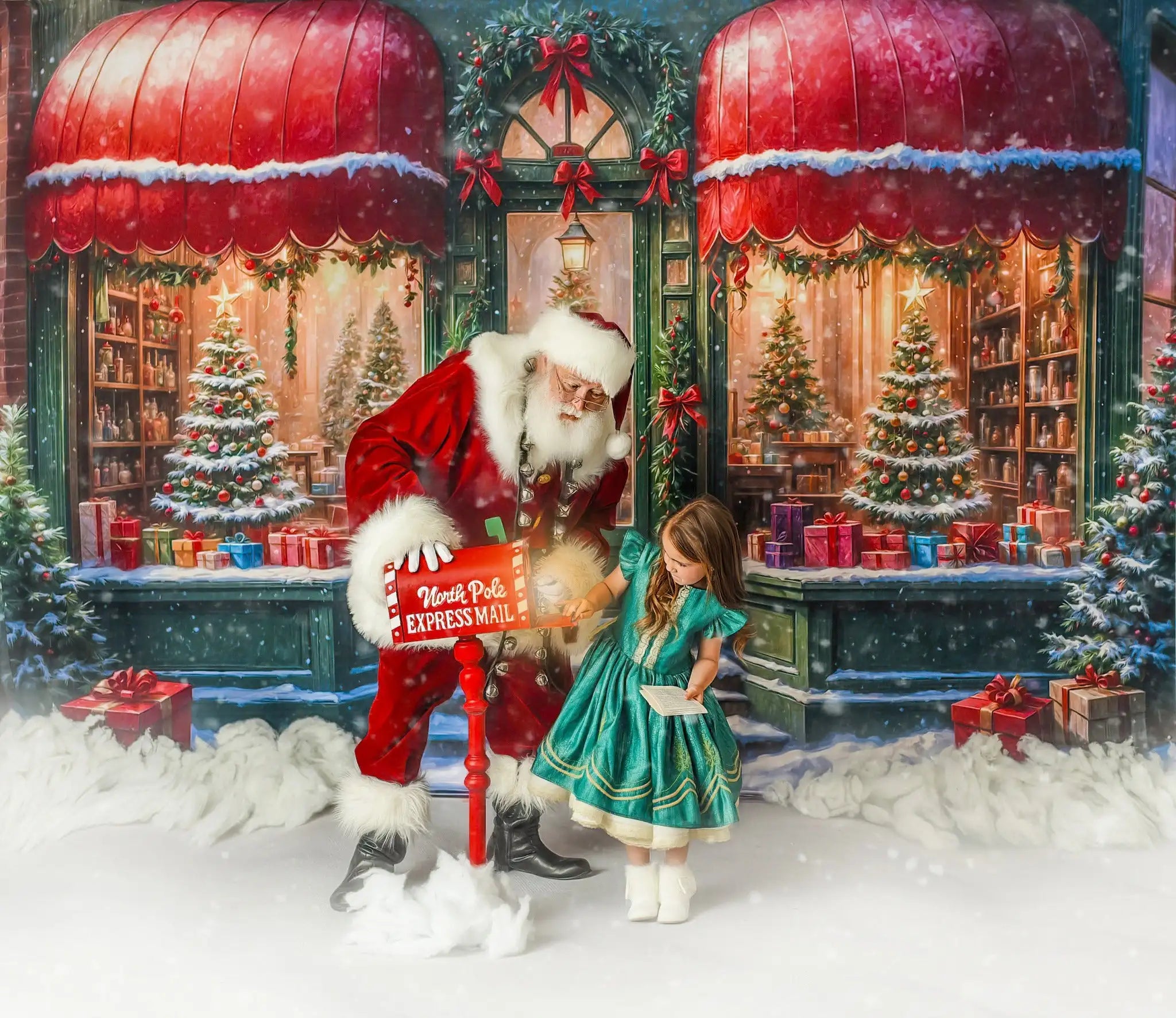 Merry Market Wonderland Photography Backdrop Christmas Kids Baby Cake Smash Photocall Decors Child Adult Studio Backgrounds