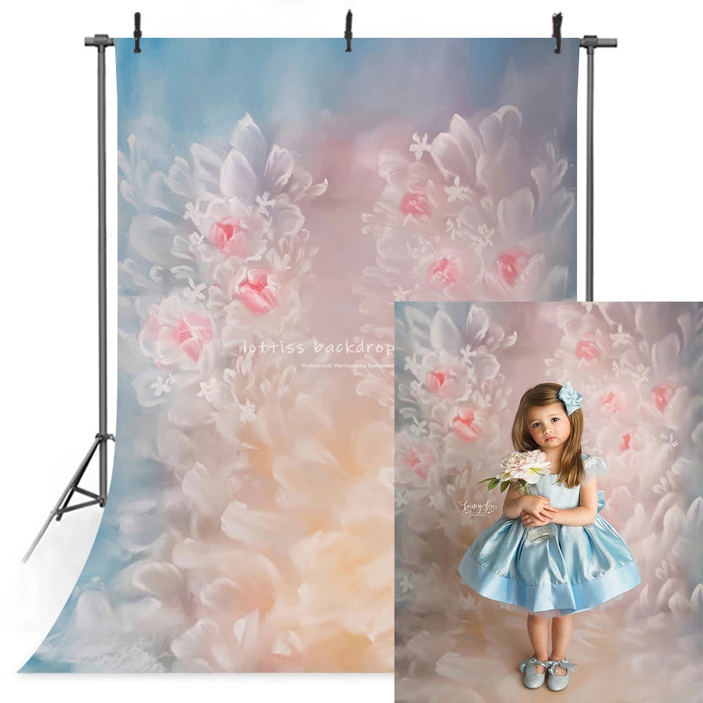 Abstact Floral Texture Backdrops Kids Adult Photography Props Child Baby Photostudio Decors Flower Photocall Backgrounds