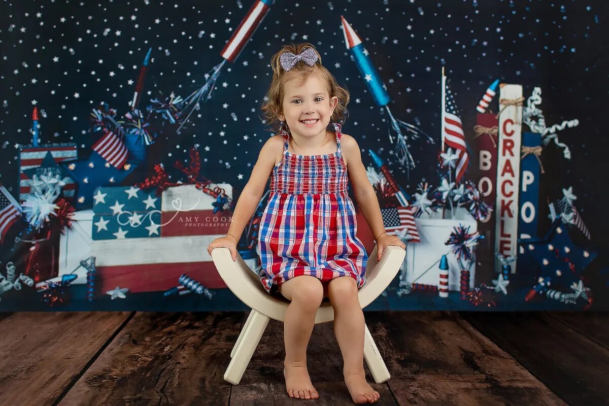 Rocket Up Backdrops Kids Baby Photocall Cake Smash Props Rockets Blast Background Party Child Birthday Photostudio