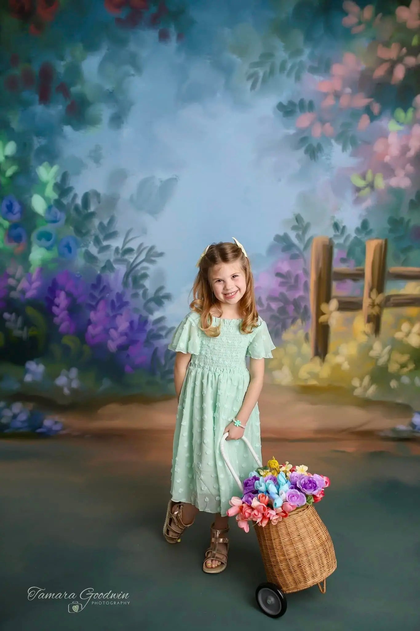 Touch of Spring Backdrops Kids Girl Photography Props Child Baby Photocall Floral Entrance Backgrounds