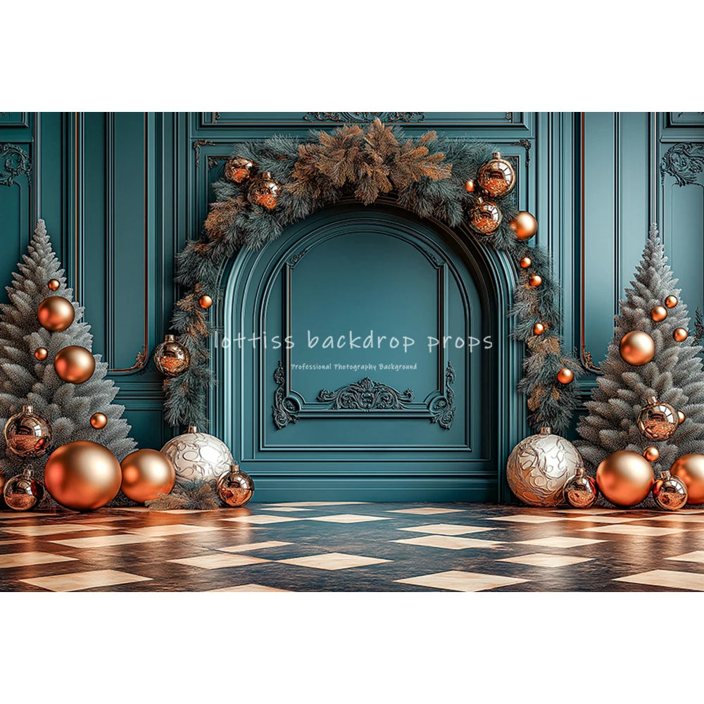 Winter Dark Curtains Backdrops Kids Adult Photography Child Baby Photocall Floral Wall Classic Castle Backgrounds