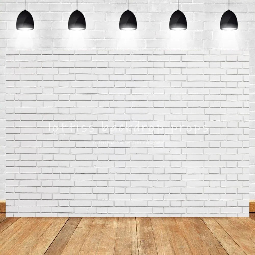 White Brick Wall Backdrops Old Bricked Brick-wall Wallpaper Kids Pregant Portrait Adult Birthday Decor Photography Background