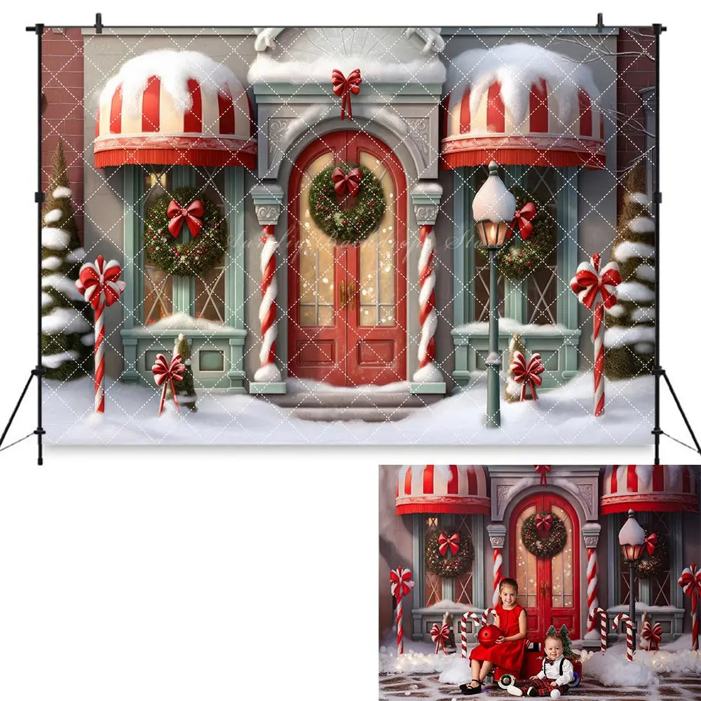 Christmas Winter Snowy Backdrop Child Adult Birthday Photo Shoot Backgrounds Fireplace Indoor Party Decoration Studio Props