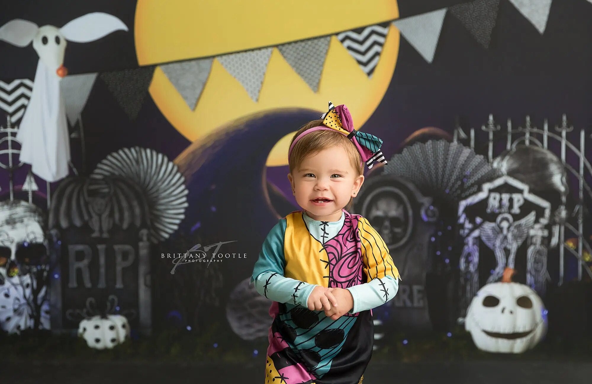 Halloween Cemetery Ghost Backdrops Kids Baby Photography Props Child Adult Photocall Pumpkin Big Moon Evening Background