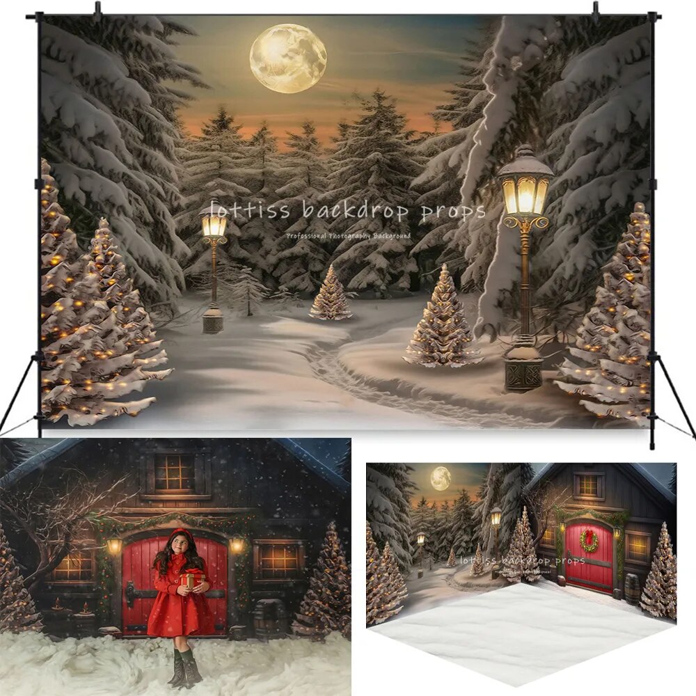 Snowy Merry Christmas Barn Backdrops Kids Adult Photography Child Baby Winter Photocall Birthday Festival Christmas Background