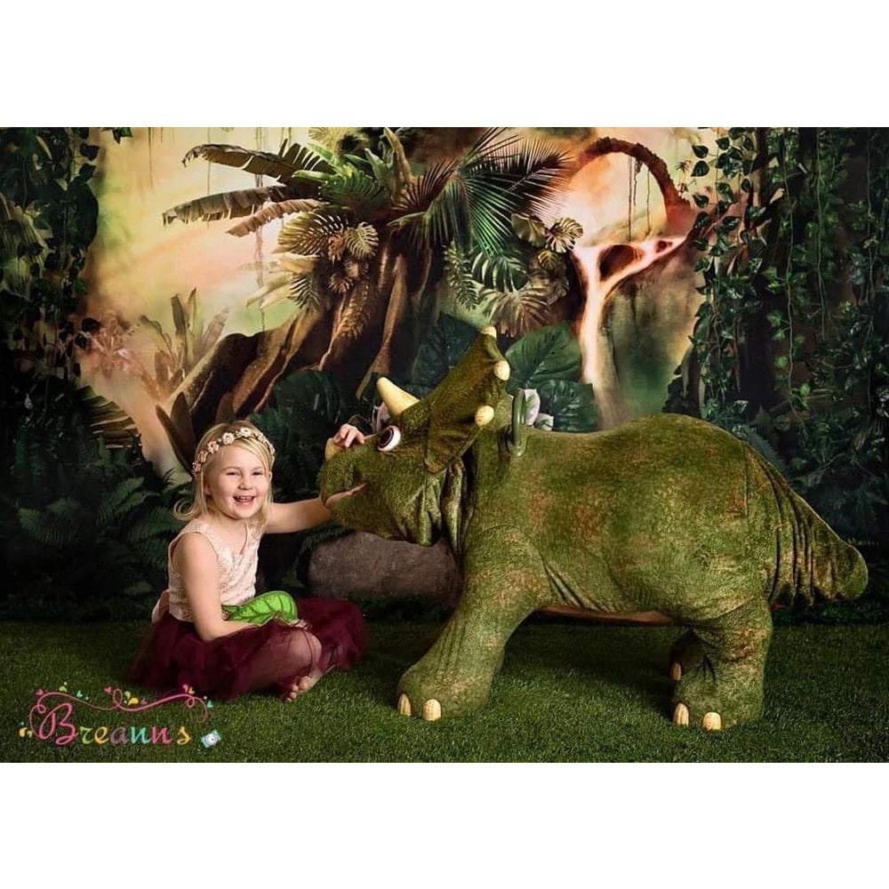 Mystic Jungle Animals Photo Background Birthday Cake Smash Photography Backdrop Cloth Kids Portrait Photo Studio Props