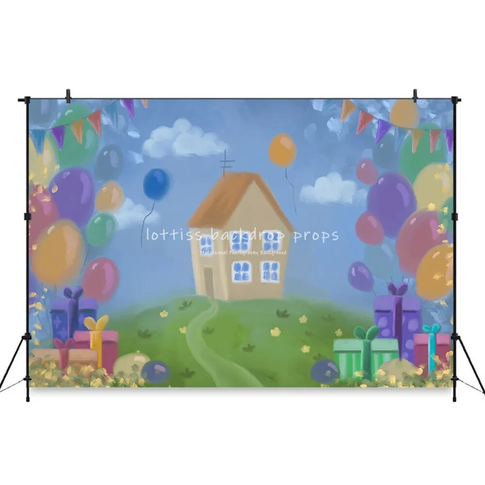 White Barn Farm Days Backdrops Kids Baby Cake Smash Birthday Photgraphy Child Adult Photocall Wooden House Background