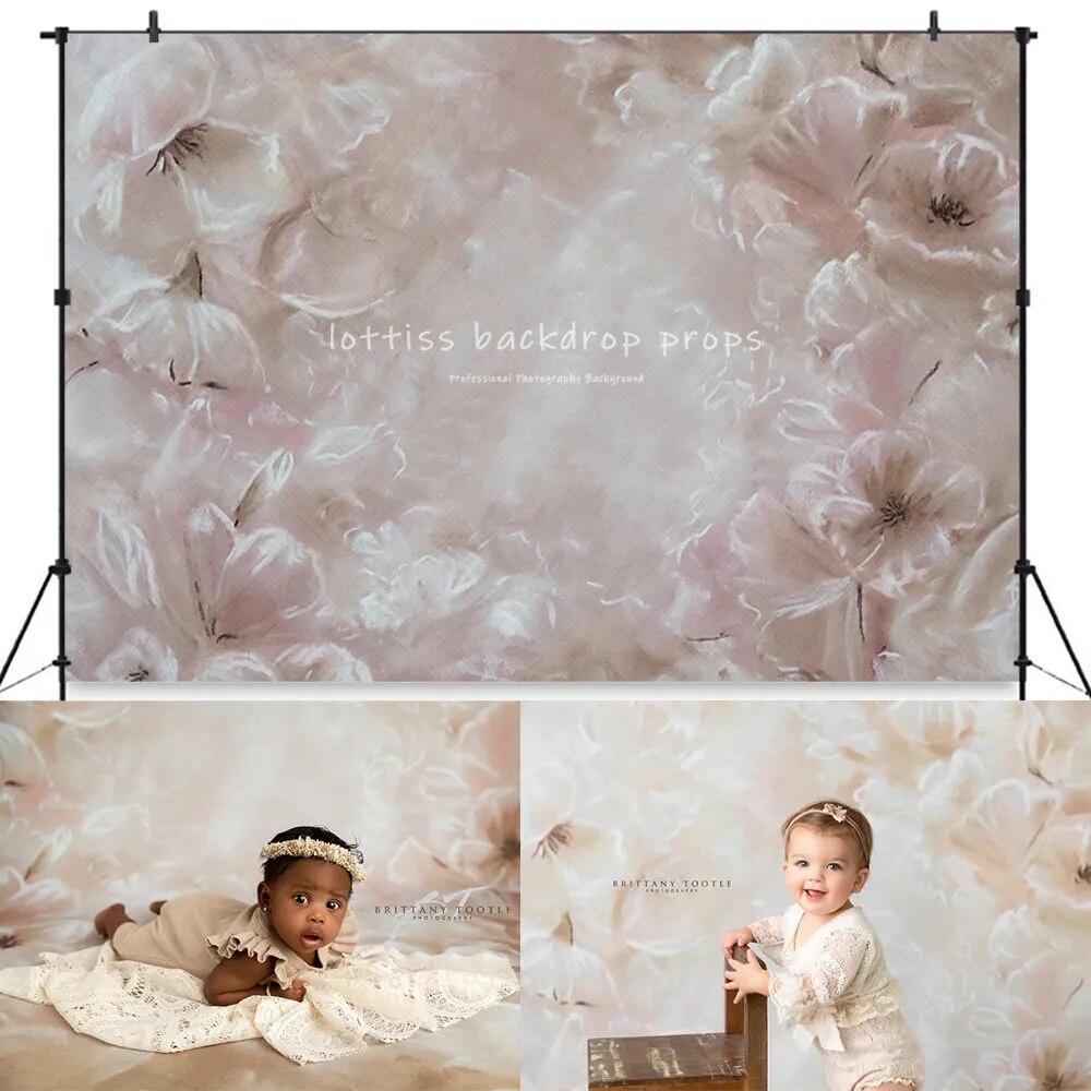 Toile de fond florale légère, pour photographie de Portrait d'enfants, de filles, de femmes enceintes, accessoires de studio photo pour bébé, fond de fleur rose 