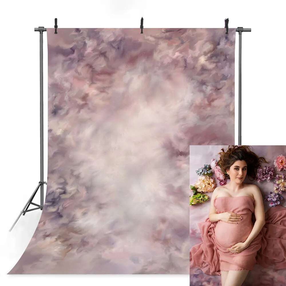 Abstract Pure Color Portrait Texture Vinyl Backdrops Pregnant Adult Baby Birthday Background Pink Green Cake Smash Photostudio