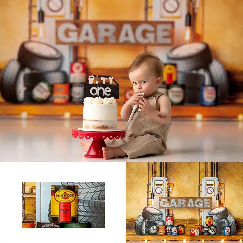 Oiled Up Photography Backdrop Tires Kids Baby Cake Smash Photocall Decors Boys Adult Birthday Studio Backgrounds