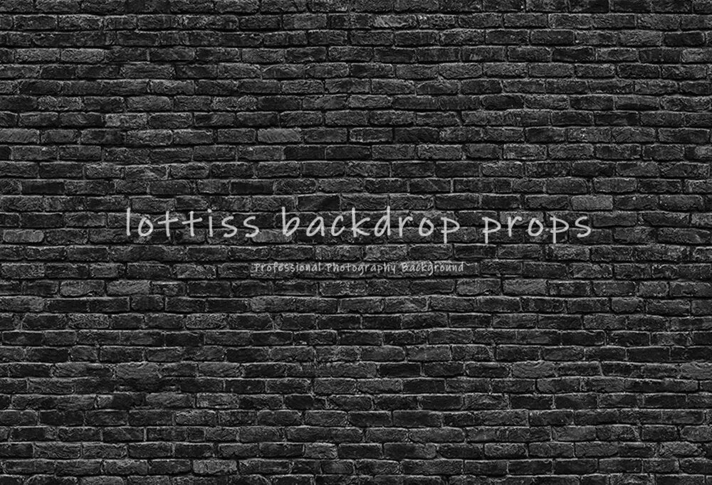 Black Brick Wall Backdrops Series-One For Photography Party Adult Portrait Kids Birthday Decor Old Broken Brick-wall Background