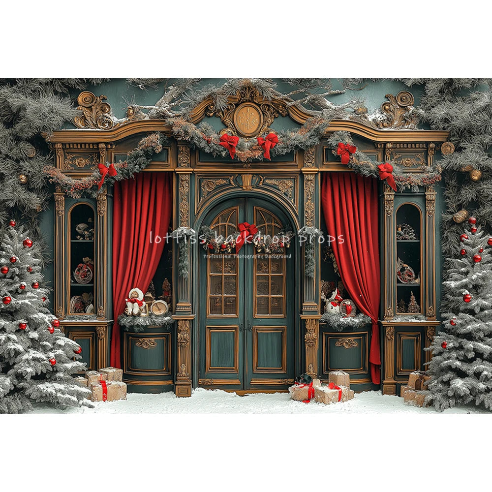 Winter Snowy Cottage Backdrops Kids Adult Photography Child Baby Photocall Snowflake Xmas House Gingerbread Store Backgrounds