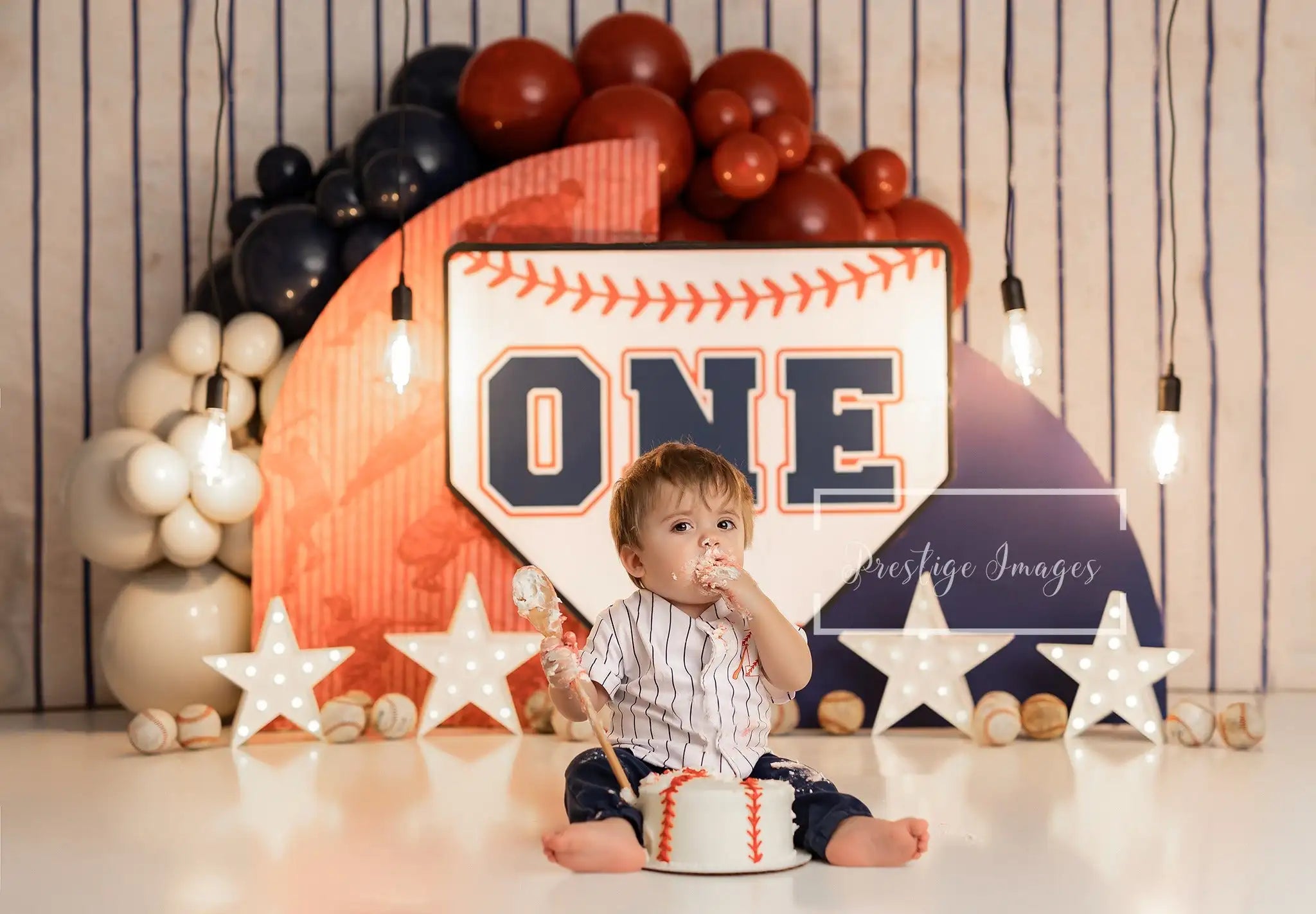 One Little Slugger Photo Backdrop Baseball Sports Kids Baby Cake Smash Photography Props Child Adult Studio Backgrounds