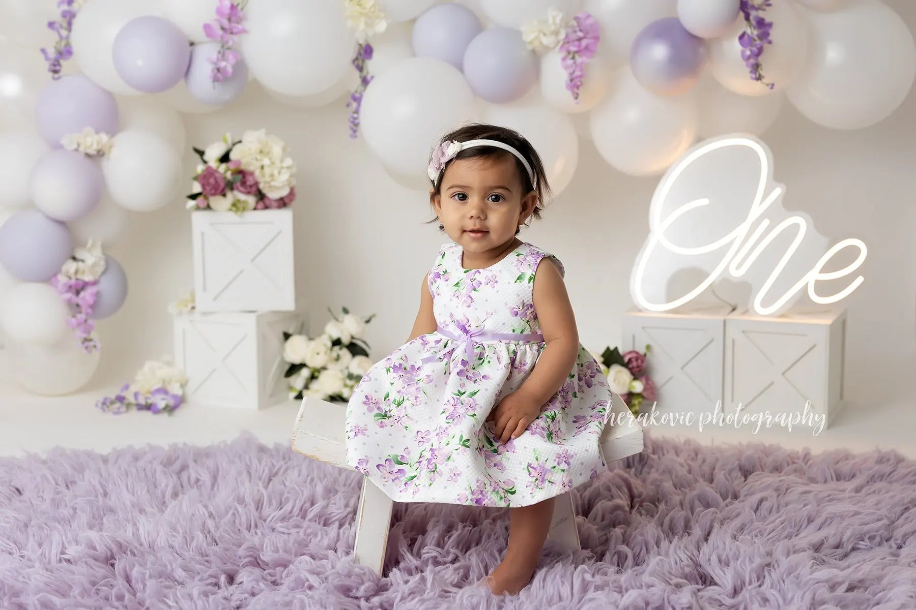 Wisteria Whisper Backdrop Balloon Arch Kids Baby Cake Smash Photography Props Child Girls Adult Birthday Studio Backgrounds