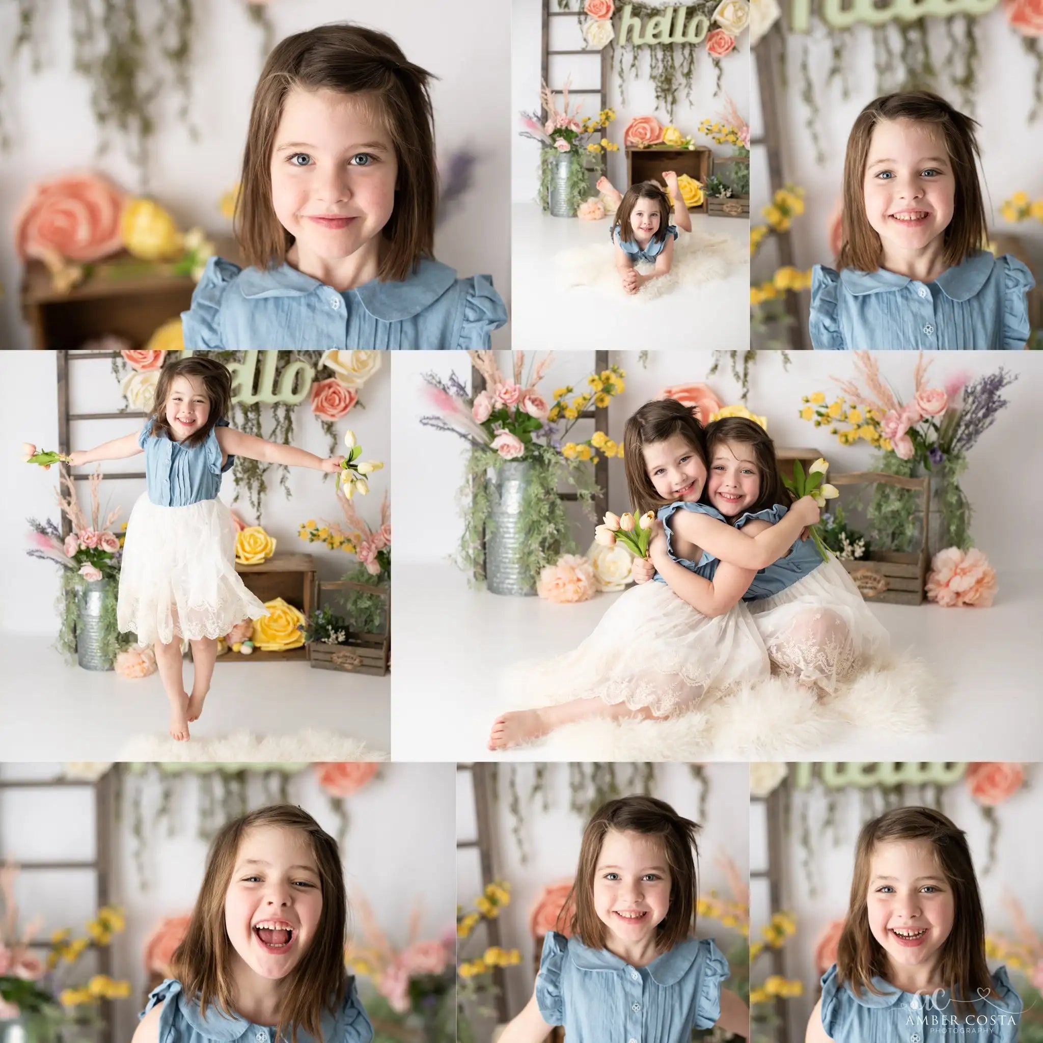 Spring Floral Wall Backdrops Kids Baby Photography Child Adult Photocall Cake Smash Birthday Photocall Floral Martets Background