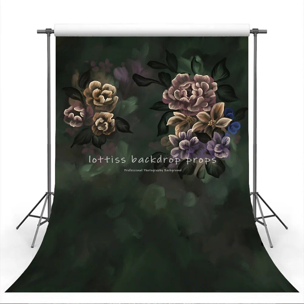 Peinture à la main Floral Photorgaphy décors fille enfants adulte Portrait Photocall accessoires Photo enceinte fleur jardin fond 