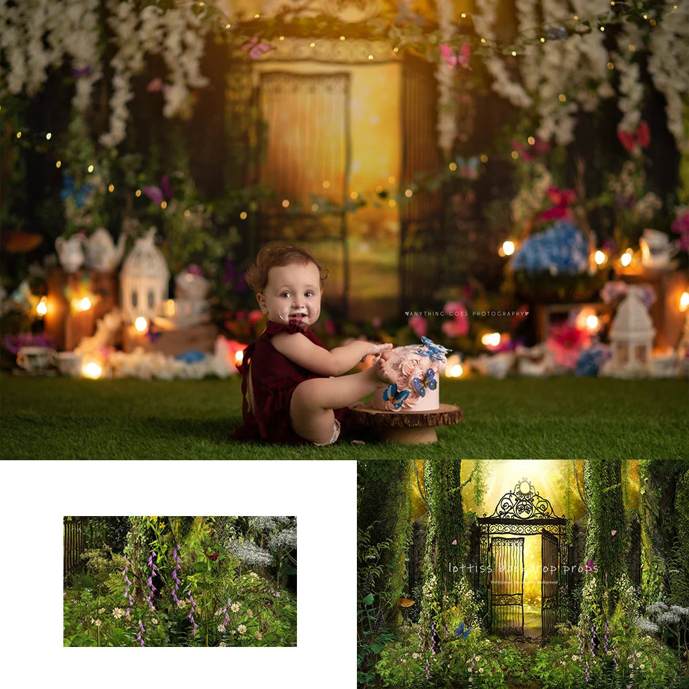 Spring Secret Garden Backdrops Kids Baby Photography Props Child Photocall Forest Wonderland Jungle Backgrounds