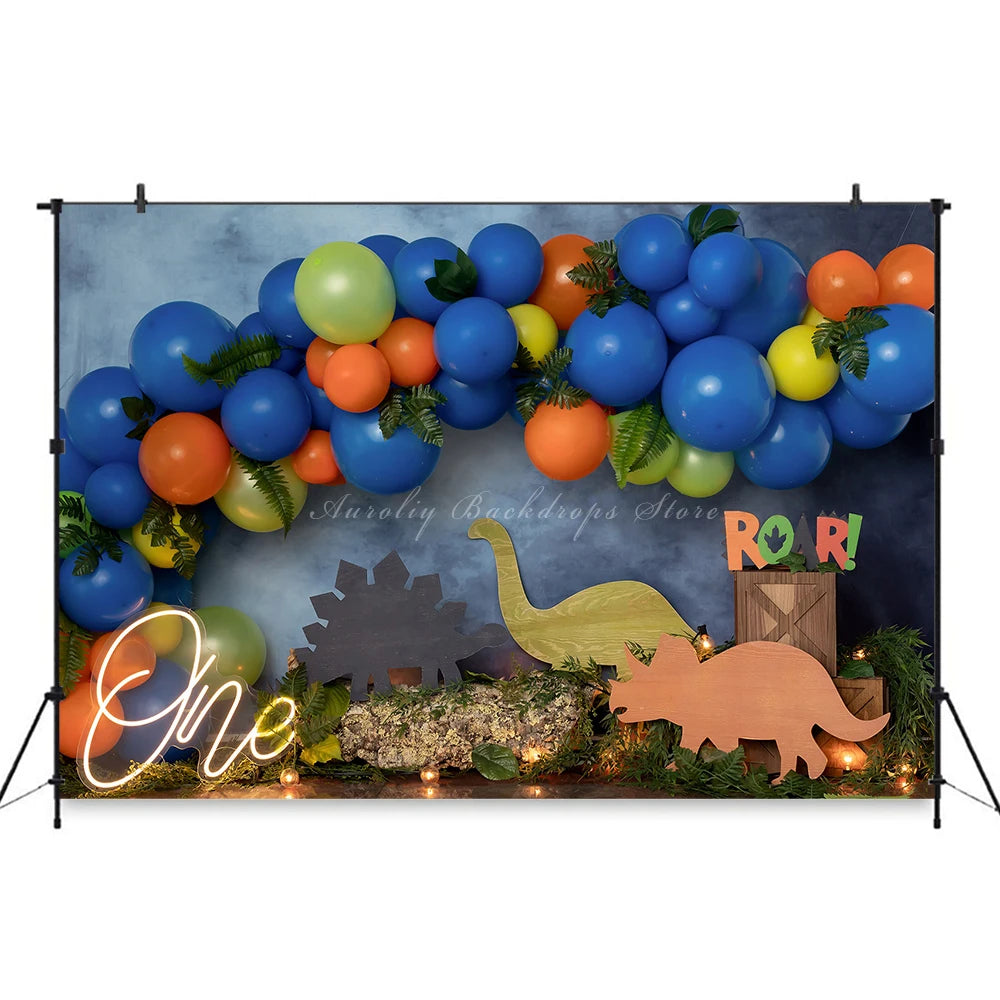 Balloon Arch Theme Backdrop Kids Baby Cake Smash Photography Props Child Girls Adult Birthday Party Studio Backgrounds