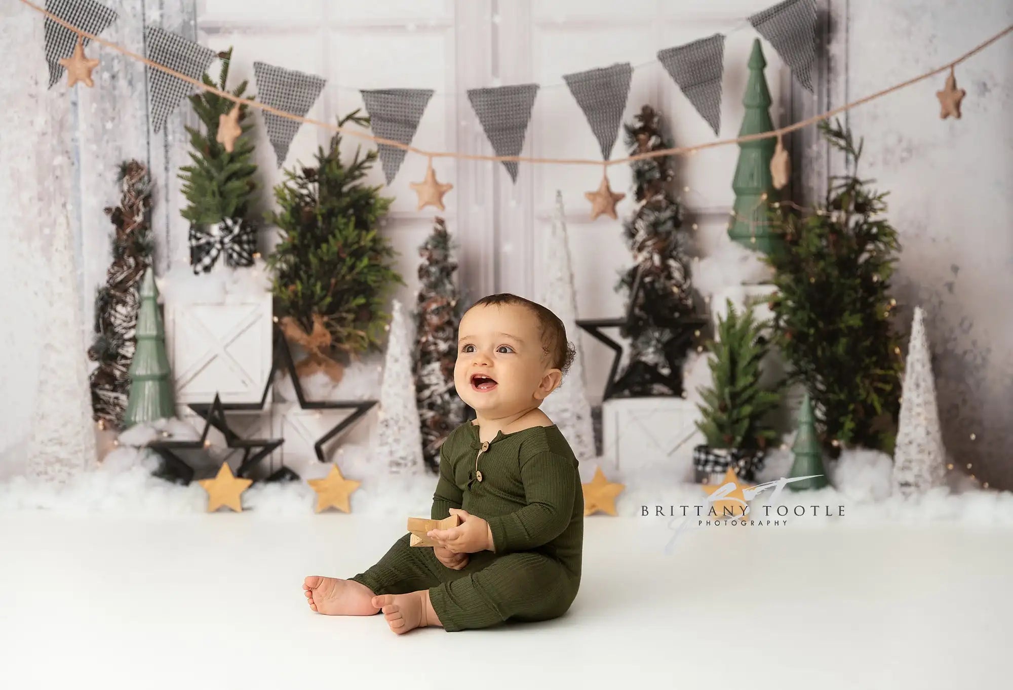 Winter Forest Photography Backdrop Christmas Window Snowy Kids Baby Cake Smash Photocall Decors Girls Adult Birthday Backgrounds