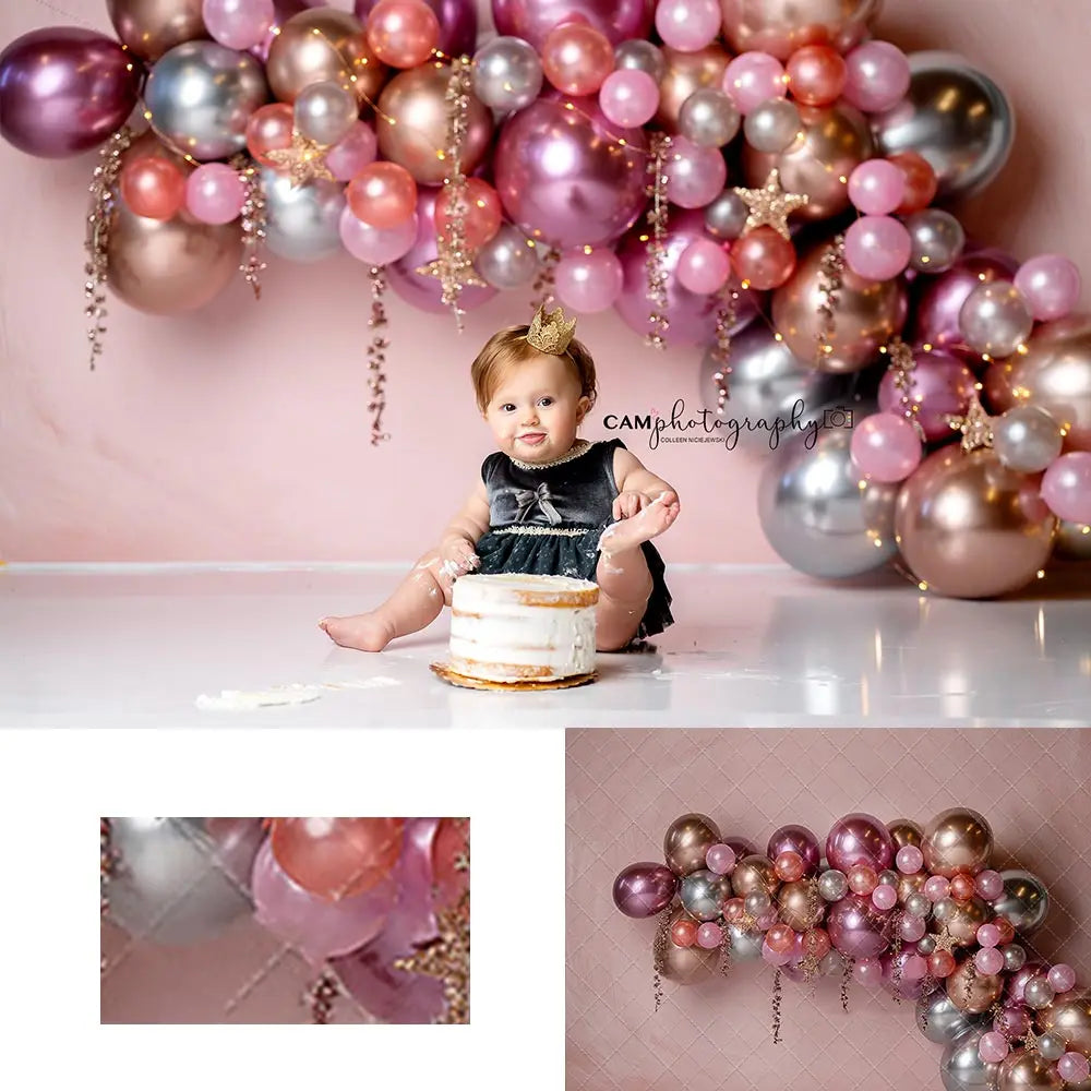 Magnificent Birthday Balloons Backdrops Child Baby Photography Props Kids Cake Smash Adult Photocall Decors Backgrounds