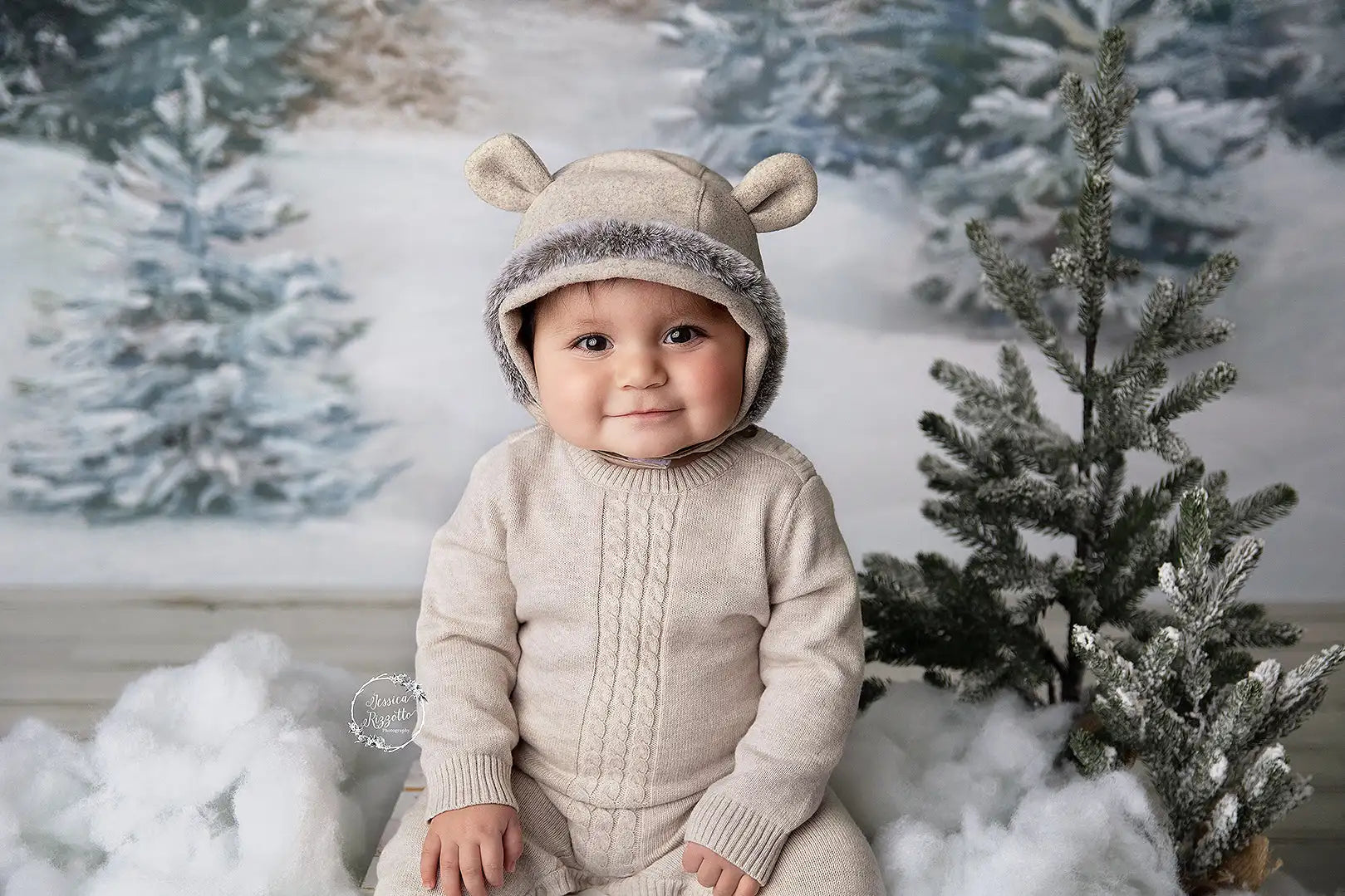 Winter Forest Snowfall Photography Backdrop Kids Baby Cake Smash Photocall Decors Child Adult Birthday Studio Backgrounds