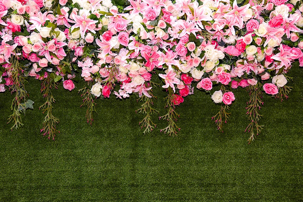 Floral Curtain Wall Backdrops Kids Adult Photography Props Child Baby Photocall Decors Birthday Wedding Ceremony Background