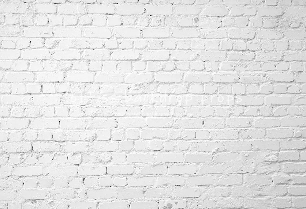 White Brick Wall Backdrops Old Bricked Brick-wall Wallpaper Kids Pregant Portrait Adult Birthday Decor Photography Background