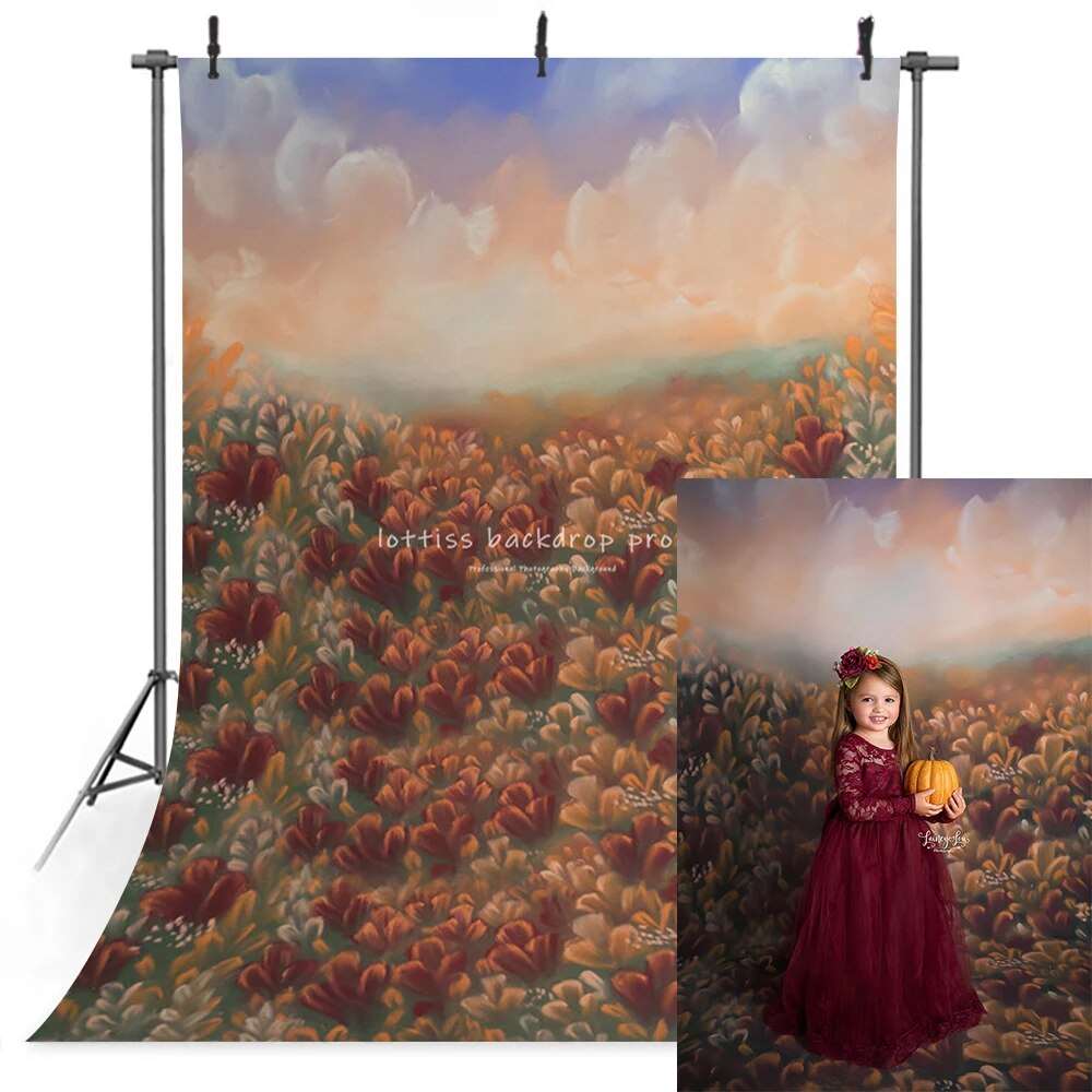 Art Hand Painted Floral Backdrops Kids Baby Photography Newborn Adult Child Photocall Props Garden Spring Flowers Background