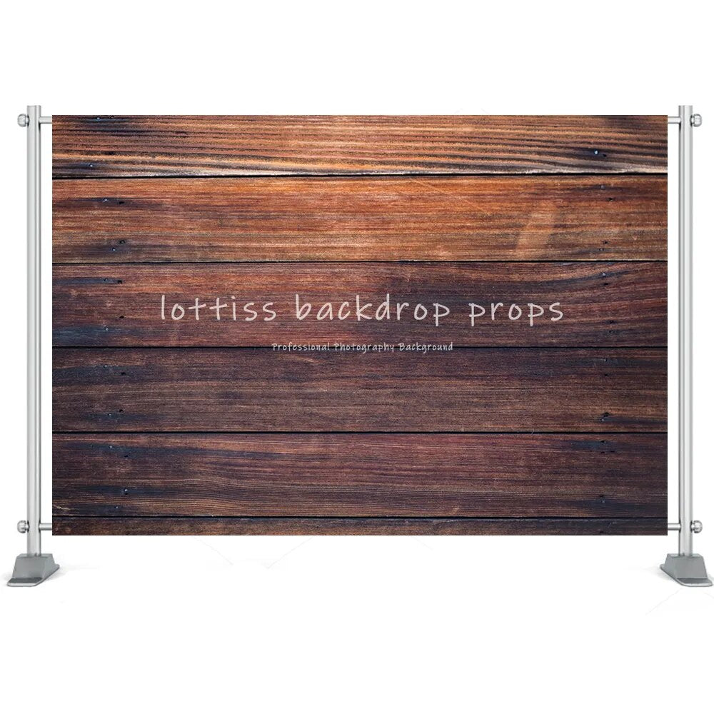 Dark Brown Wood Board Background Series-Three For Photography Baby Birthday Party Kids Portrait Rustic Planks Backdrop Cloth