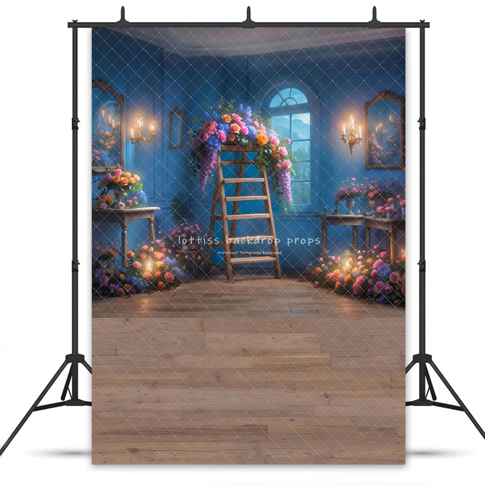 Spring Blossom Boutique Backdrops Kids Girl Photography Child Adult Photocall Decors Floral Market Kitchen Garden Backgrounds