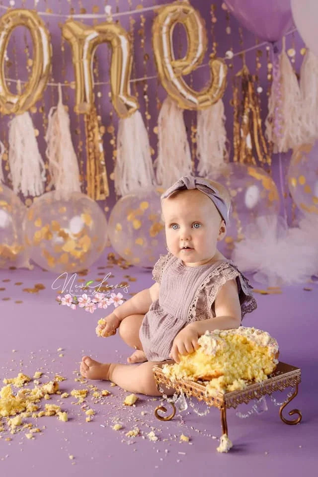 Confetti One Honey Pie Master Backdrops Kids Baby Photography Props Child Balloons Birthday Cake Smash Background