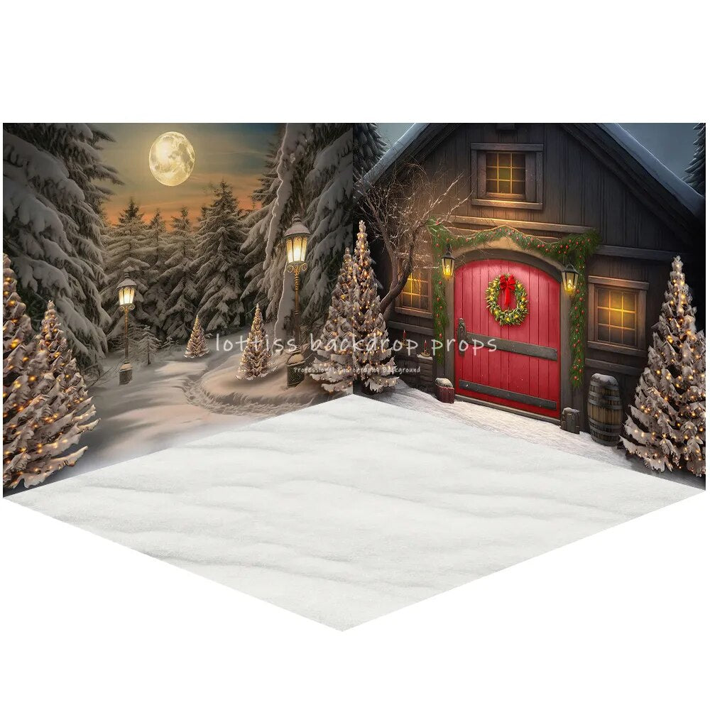 Snowy Merry Christmas Barn Backdrops Kids Adult Photography Child Baby Winter Photocall Birthday Festival Christmas Background