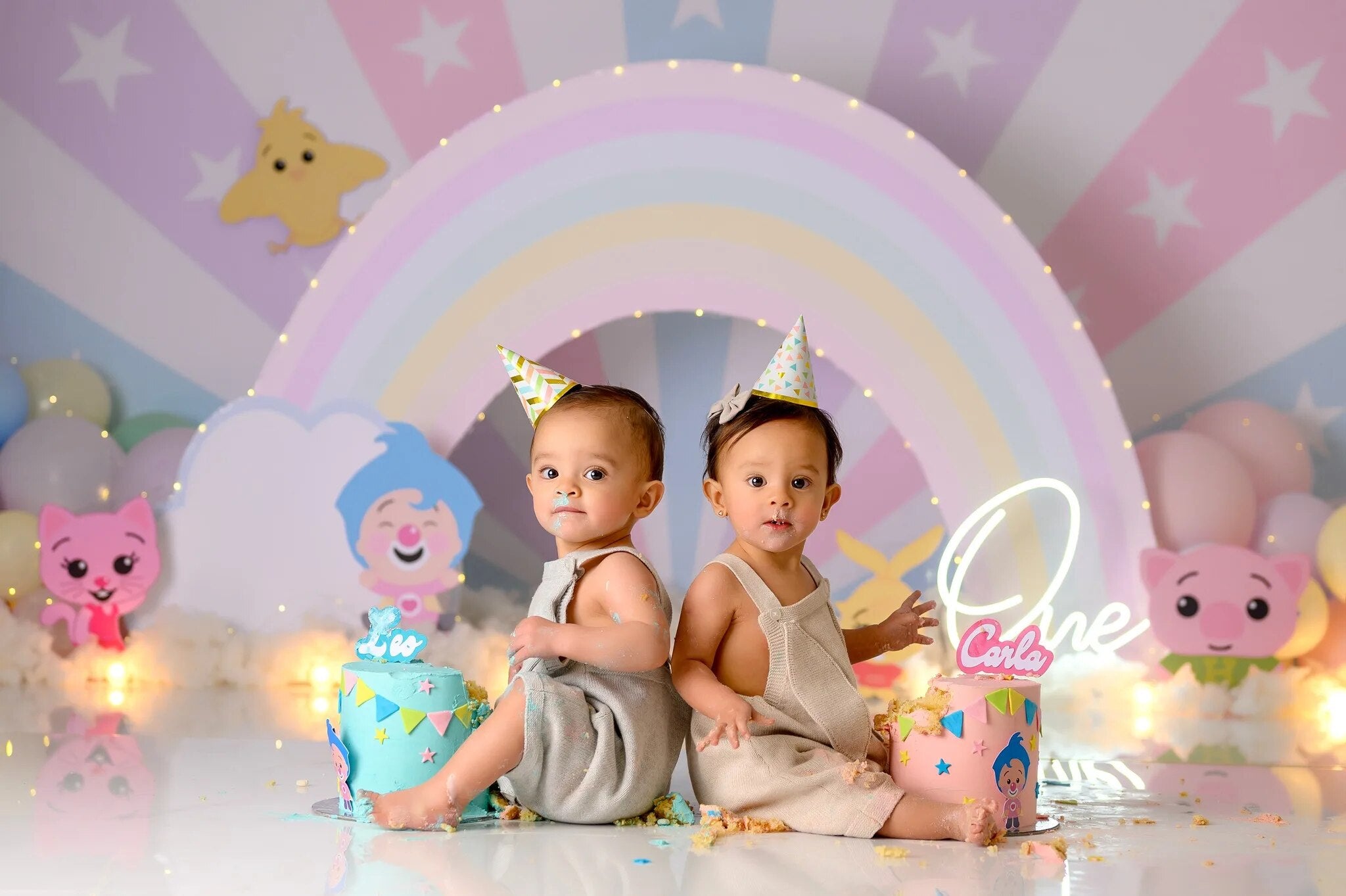 Princess Castle Backdrops Kids Baby Cake Smash Birthday Photography Props Newborn Photocall Dceors Jungle Animals Background