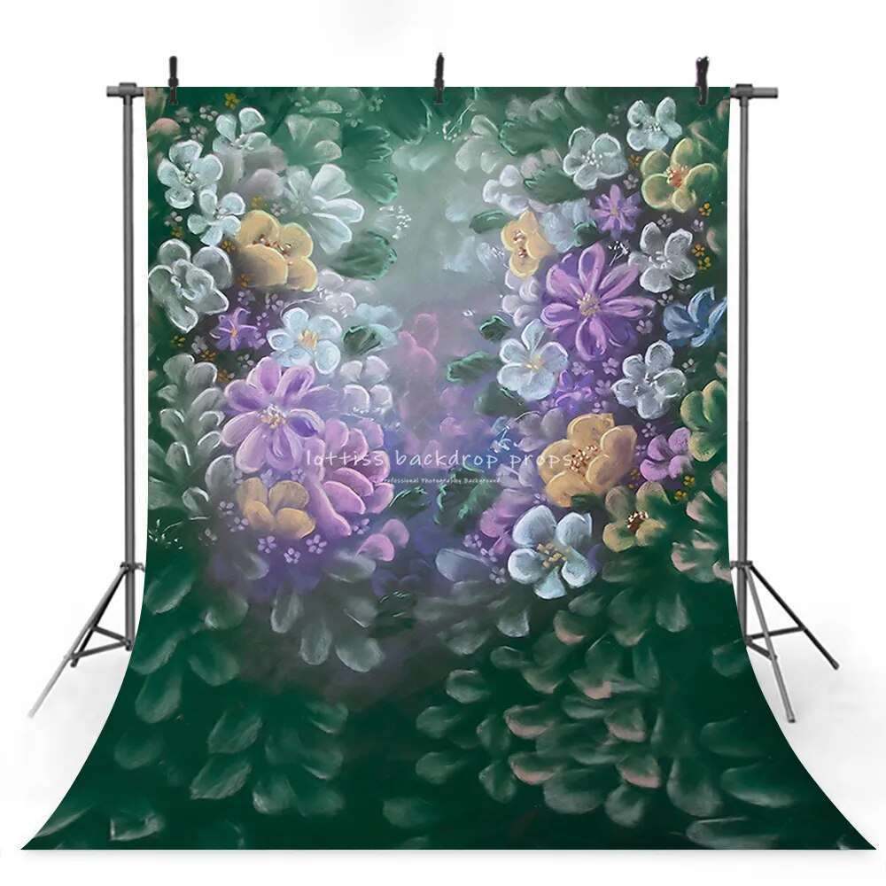 Abstract Dreamy Flowers Backdrops Pregnant Artistic Garden Photography Studio Props Baby Portrait Newborn Photography Background