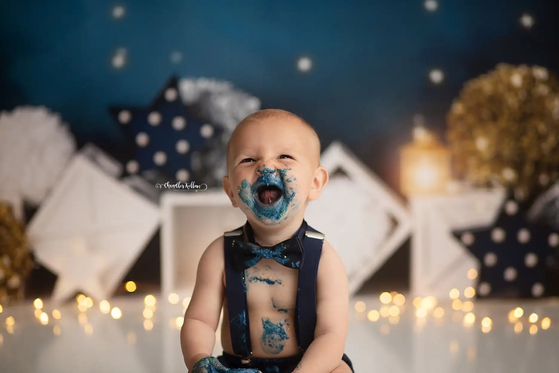 Starry Night Photography Backdrops Kids Adult Photocall Decors Baby Child Cake Smash Birthday Backgrounds