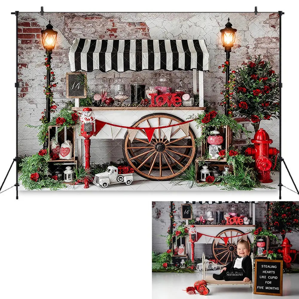 Christmas Classic Wall Backdrop Kids Baby Cake Smash Photography Props Child Adult Birthday Fireplace Studio Backgrounds