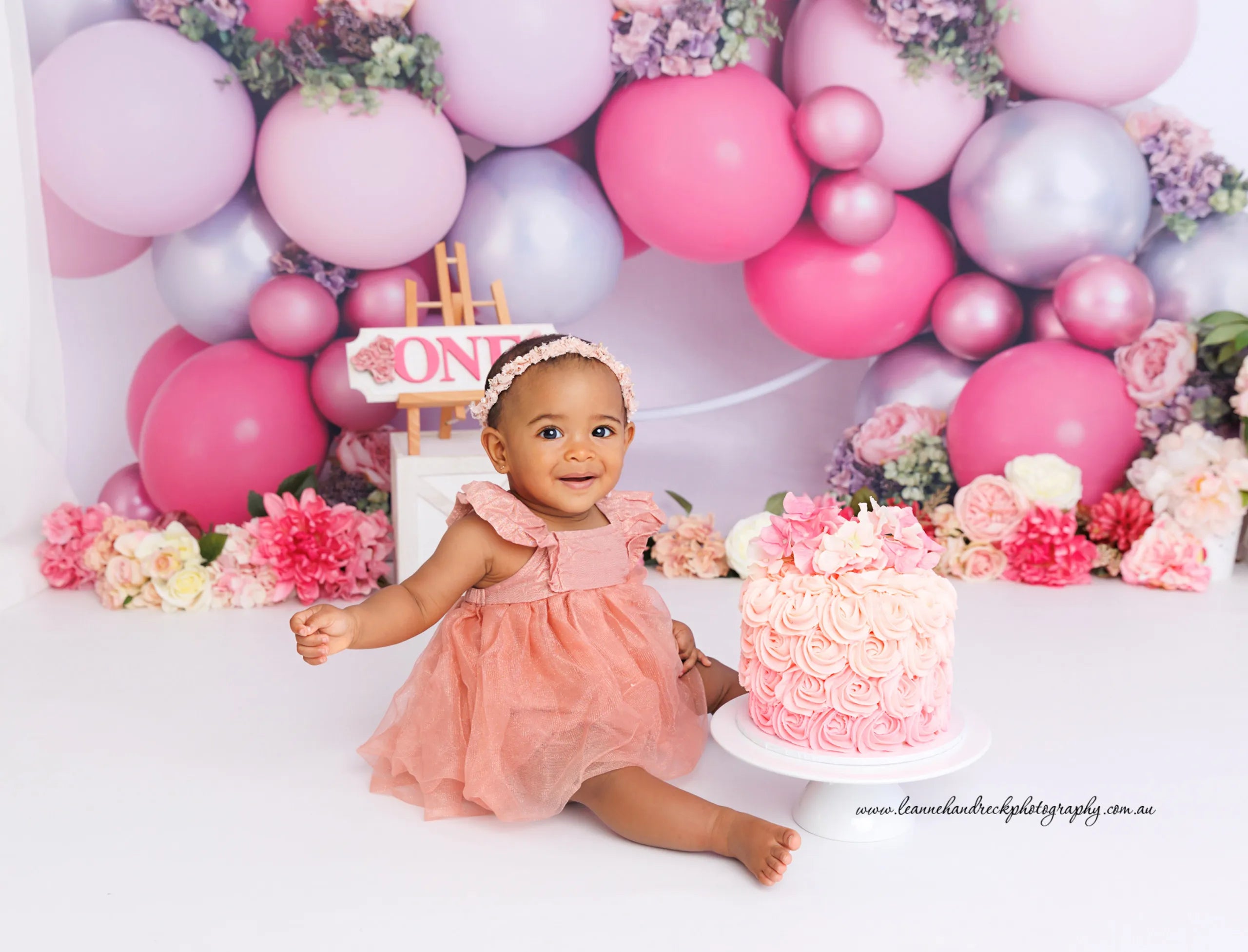 Magenta Balloon Garland Photography Backdrop Kids Baby Cake Smash Photocall Decors Child Adult Birthday Photo Shoot Backgrounds