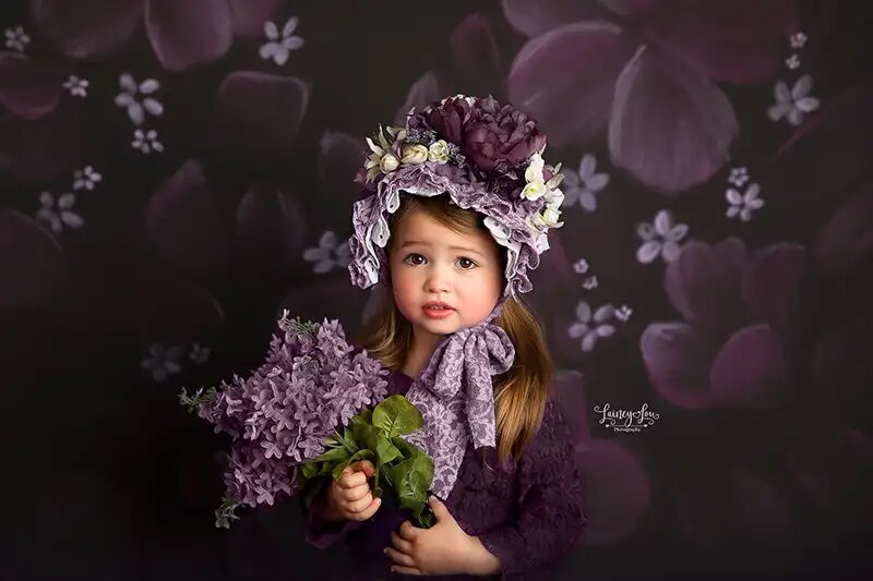 Fine Art Flower Backdrops Kids Baby Photography Props Newborn Birthday Child Adult Photocall Hand Painting Floral Background